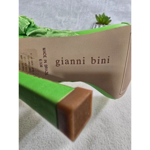 Gianni Bini  Vanya Matte Satin Scrunched Square Open Toe Dress Sandals Size  6.5 - Picture 4 of 13